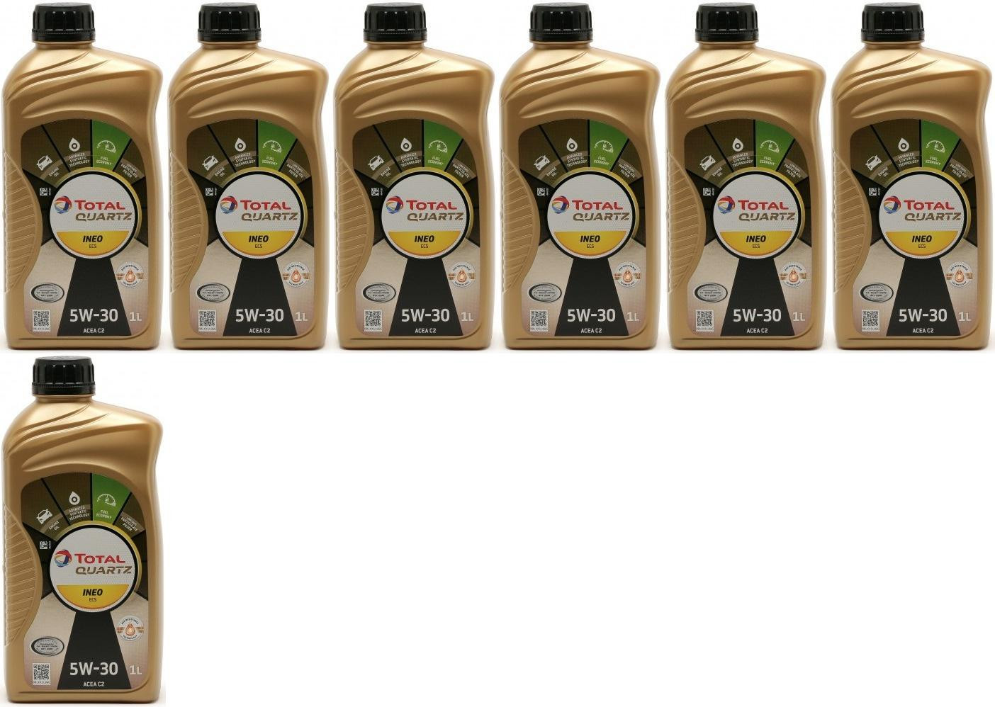 TOTAL Quartz Ineo ECS 5W-30 Motoröl 7x 1l = 7 Liter
