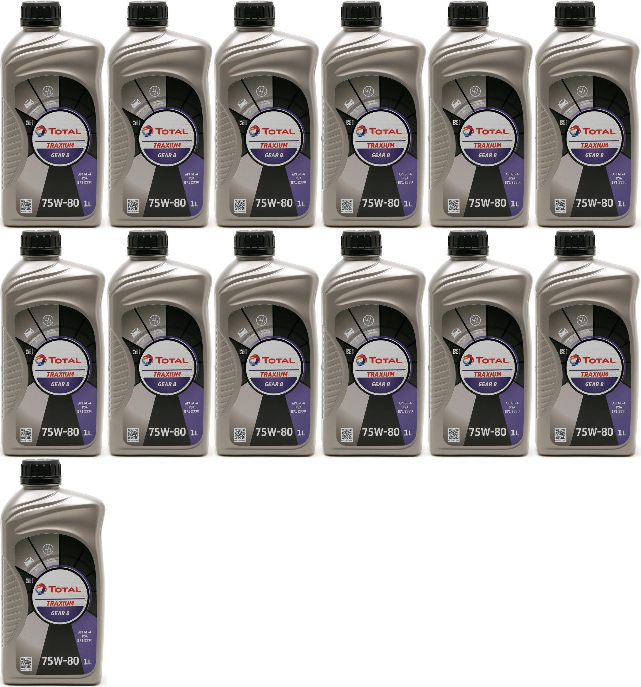 Total Transmission Gear 8 75W-80 Schaltgetriebeöl 13x 1l = 13 Liter