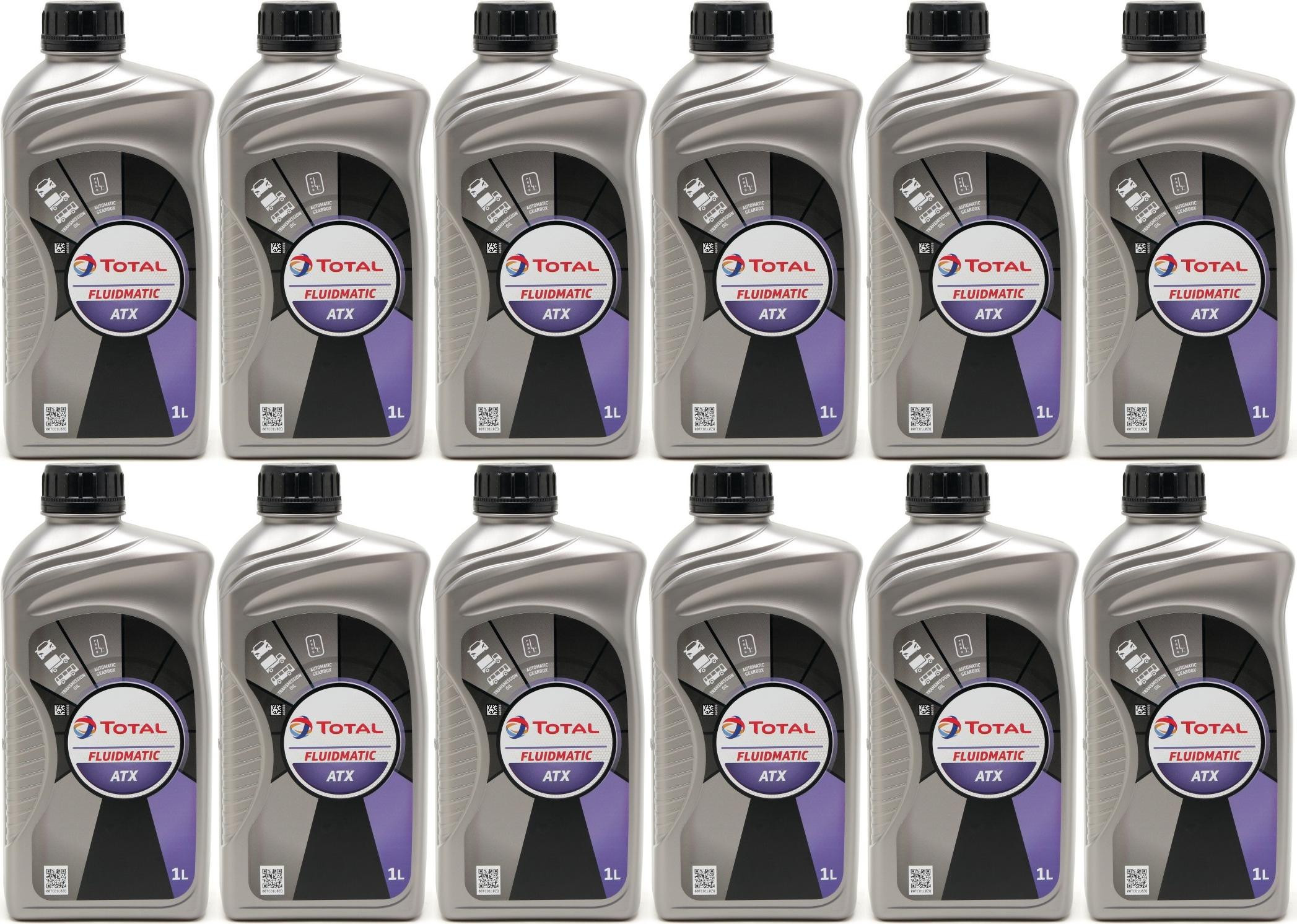 Total Fluide ATX Automatikgetriebeöl 12x 1l = 12 Liter
