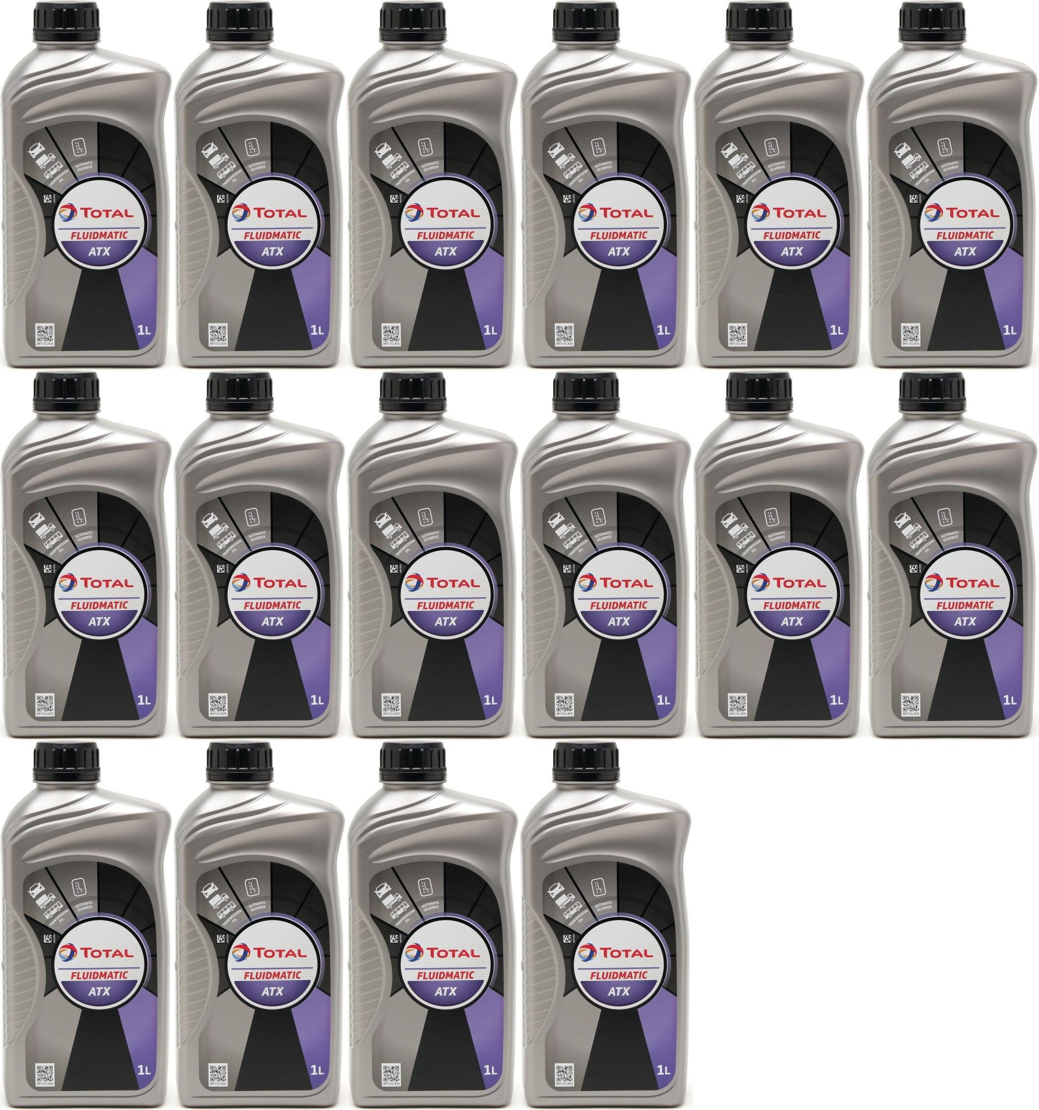 Total Fluide ATX Automatikgetriebeöl 16x 1l = 16 Liter