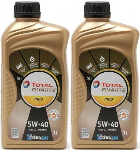 Total Quartz Ineo C3 5W-40 Motoröl 2x 1l = 2 Liter