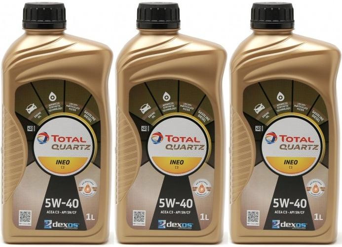 Total Quartz Ineo C3 5W-40 Motoröl 3x 1l = 3 Liter