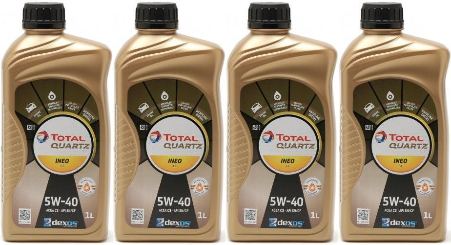 Total Quartz Ineo C3 5W-40 Motoröl 4x 1l = 4 Liter