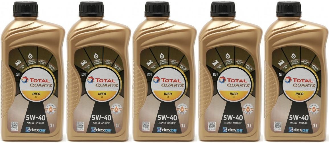 Total Quartz Ineo C3 5W-40 Motoröl 5x 1l = 5 Liter