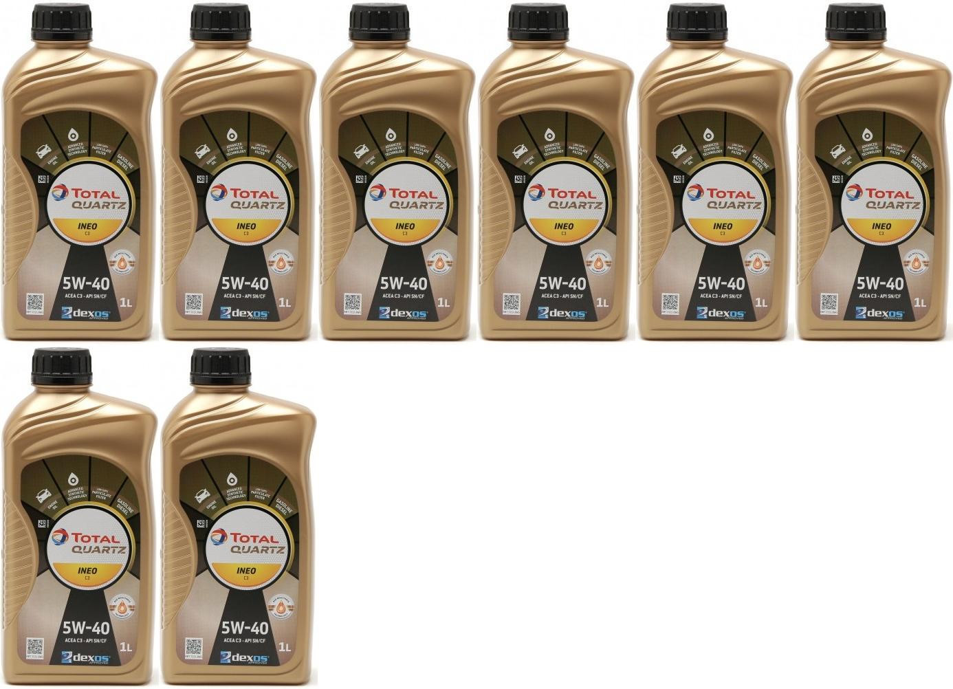 Total Quartz Ineo C3 5W-40 Motoröl 8x 1l = 8 Liter