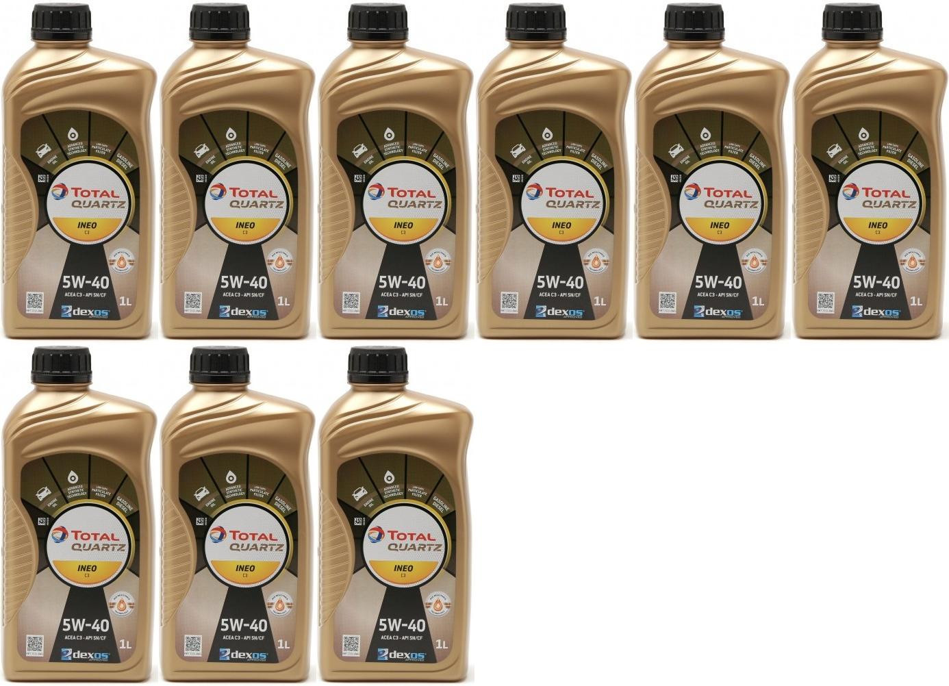 Total Quartz Ineo C3 5W-40 Motoröl 9x 1l = 9 Liter