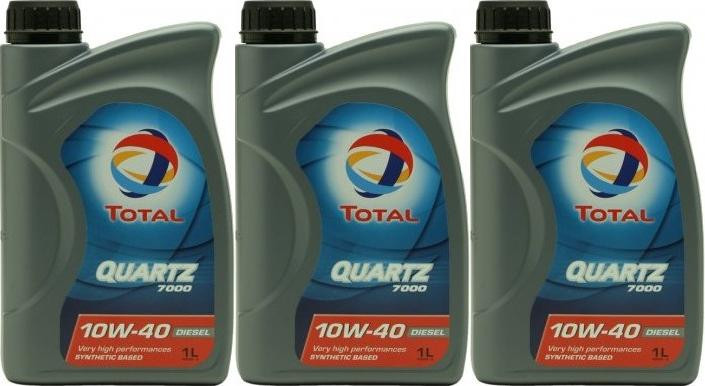 Total Quartz Diesel 7000 10W-40 Motoröl 3x 1l = 3 Liter