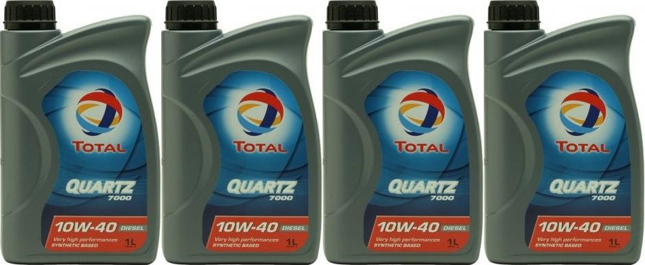 Total Quartz Diesel 7000 10W-40 Motoröl 4x 1l = 4 Liter