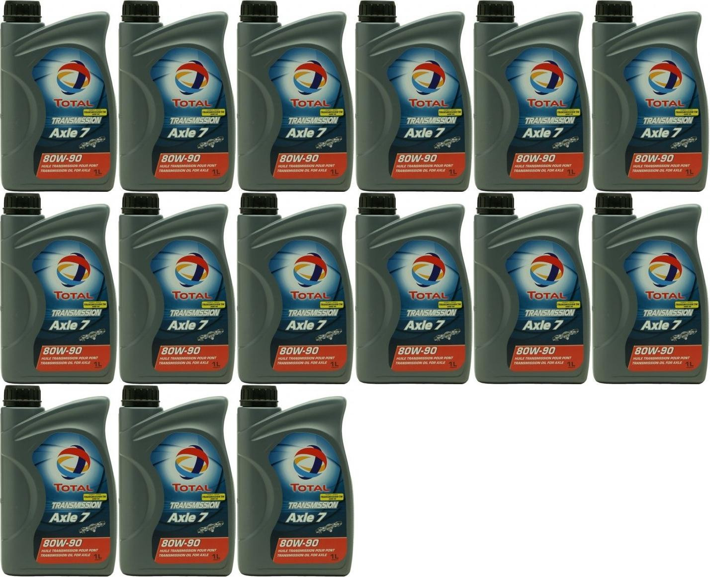 Total Transmission Axle 7 80W-90 Universal Getriebeöl 15x 1l = 15 Liter