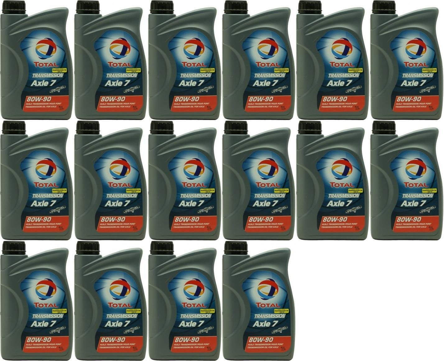 Total Transmission Axle 7 80W-90 Universal Getriebeöl 16x 1l = 16 Liter