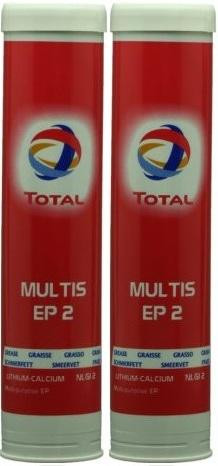 Total Multis EP 2 Mehrzweck-Hochdruckfett Braun Fett Kartusche 2x 400 Gramm