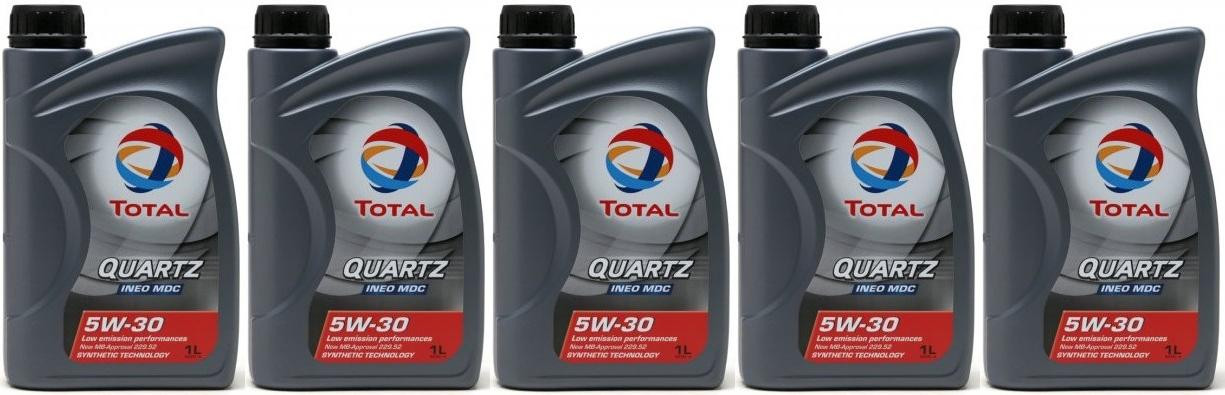 Total Quartz INEO MDC 5W-30 Motoröl 5x 1l = 5 Liter