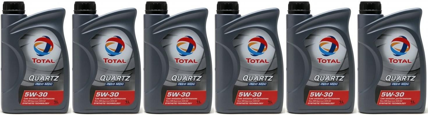 Total Quartz INEO MDC 5W-30 Motoröl 6x 1l = 6 Liter