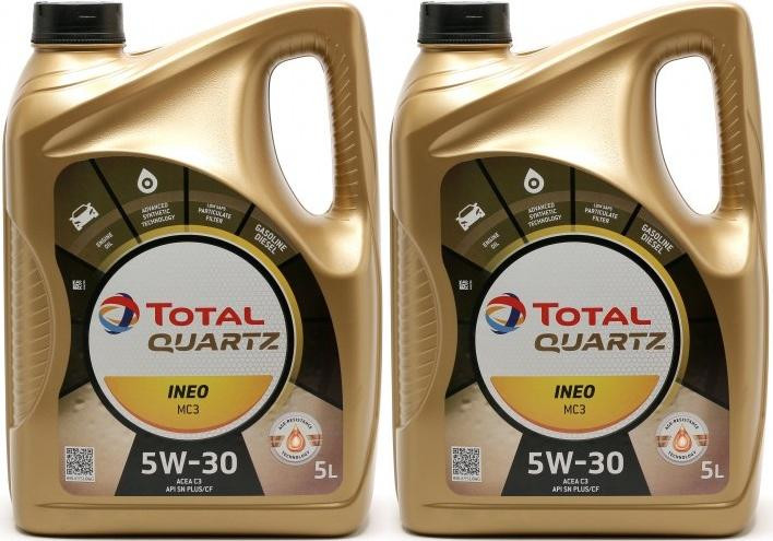 TOTAL Quartz Ineo MC3 5W-30 Motoröl 2x 5 = 10 Liter