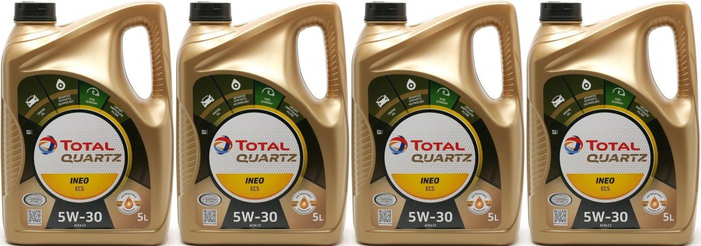 TOTAL Quartz Ineo ECS 5W-30 Motoröl 4x 5 = 20 Liter