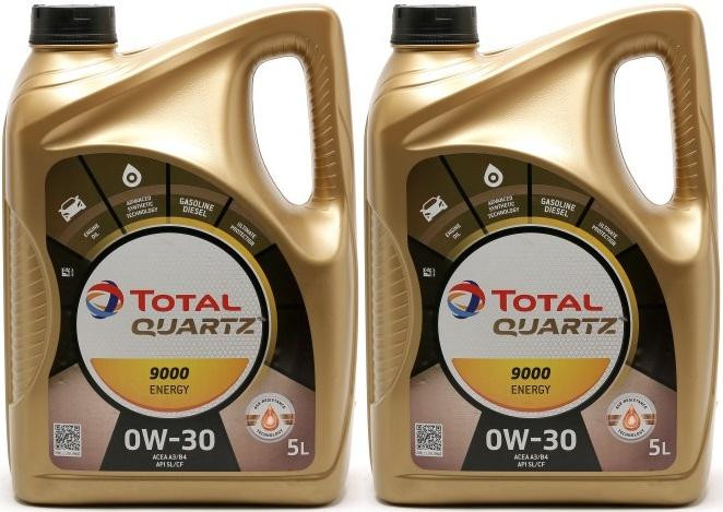 TOTAL Quartz Energy 9000 0W-30 Motoröl 2x 5 = 10 Liter