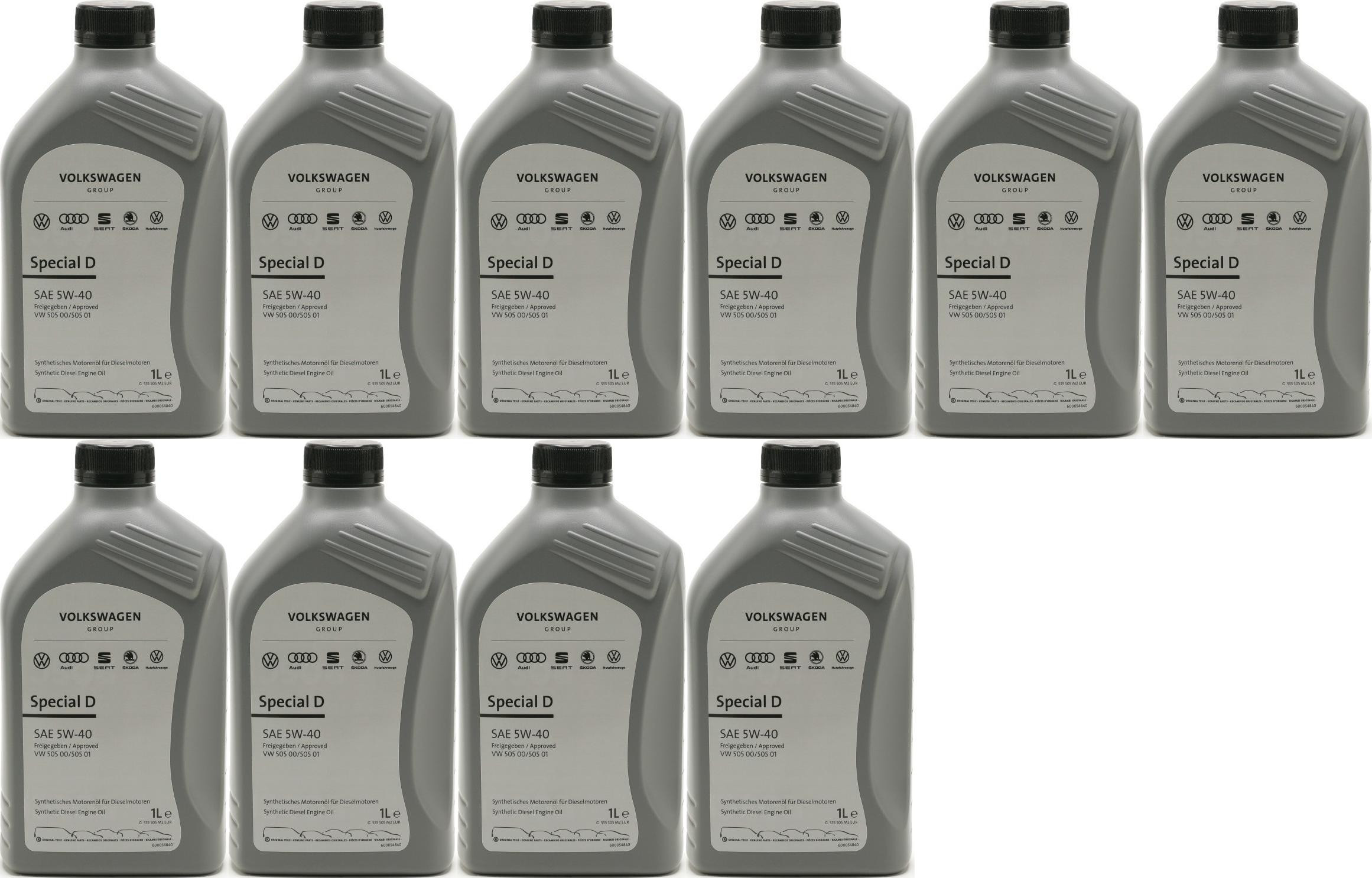 Original VW Special D SAE 5W-40 Motorenöl G052167M2 - 10x 1l = 10 Liter