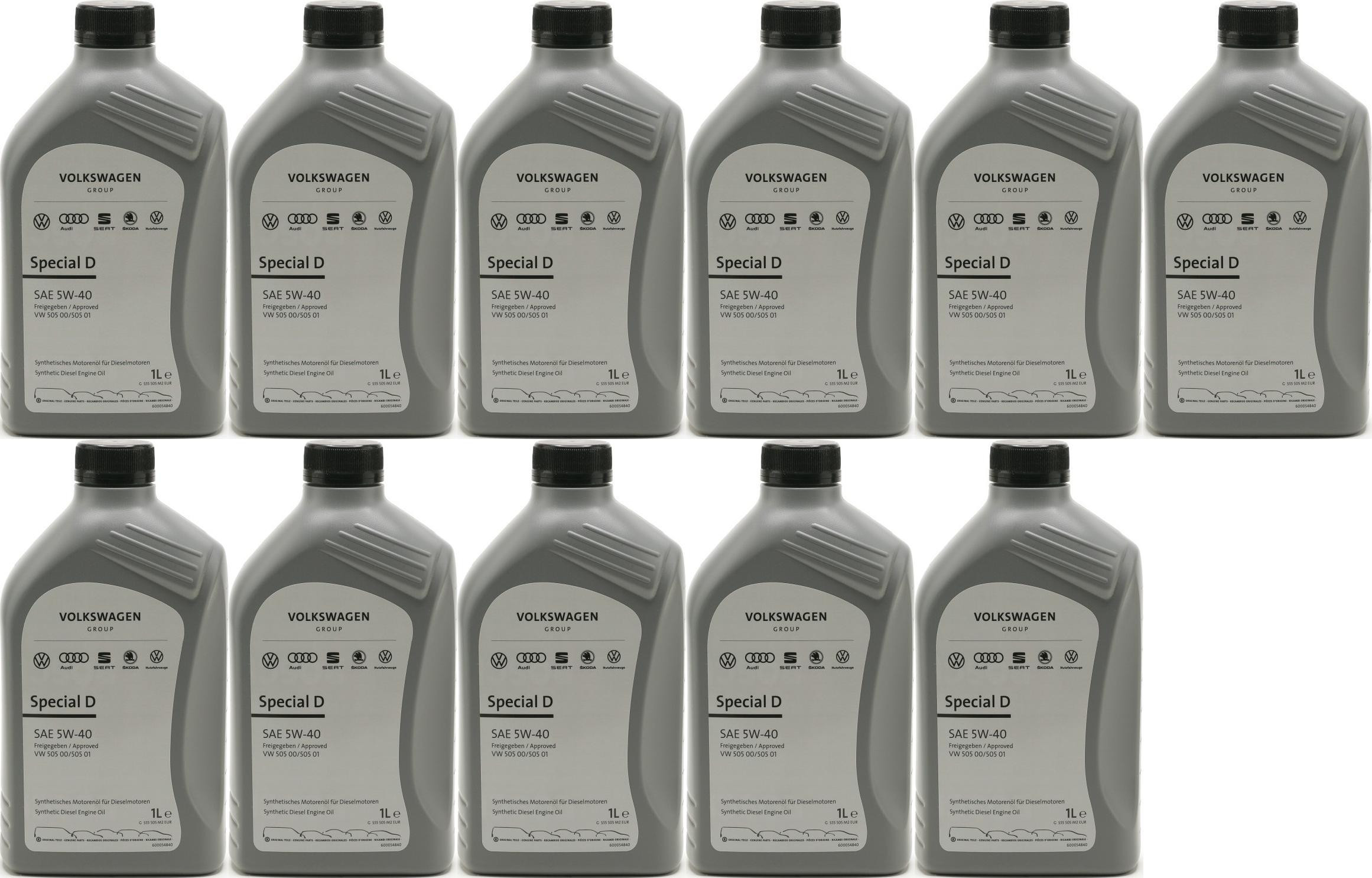 Original VW Special D SAE 5W-40 Motorenöl G052167M2 - 11x 1l = 11 Liter