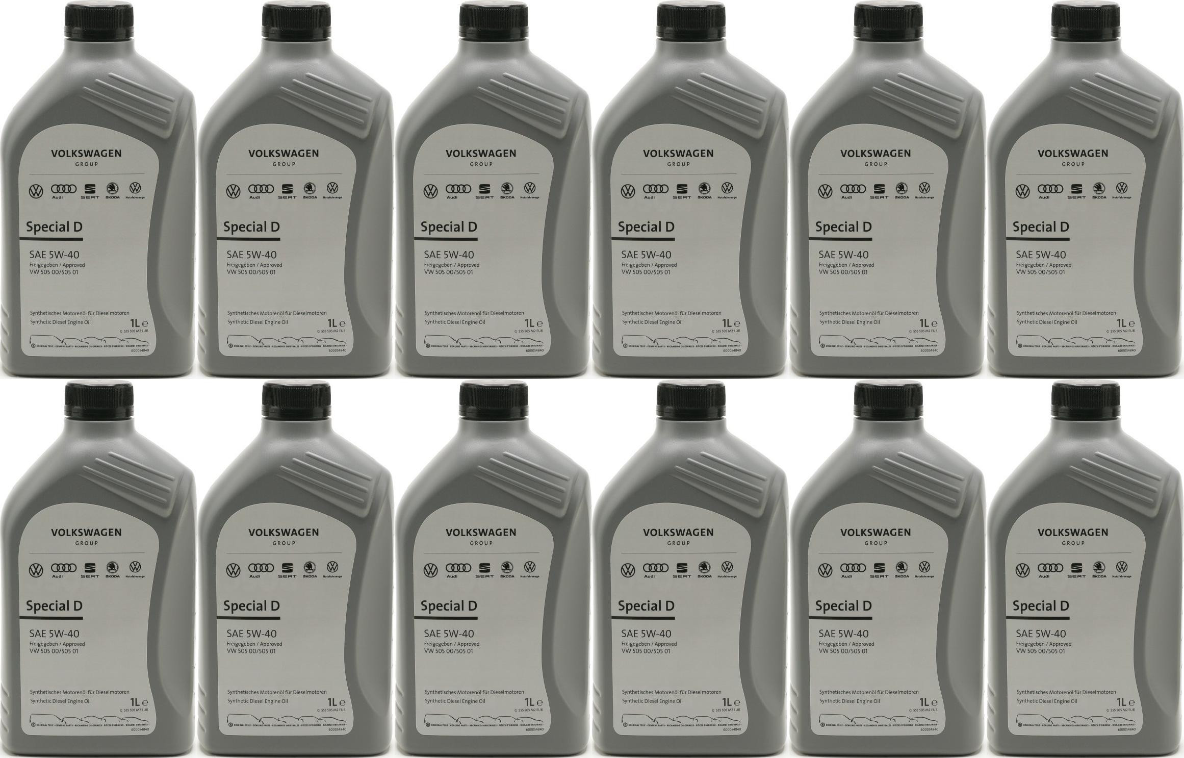 Original VW Special D SAE 5W-40 Motorenöl G052167M2 - 12x 1l = 12 Liter