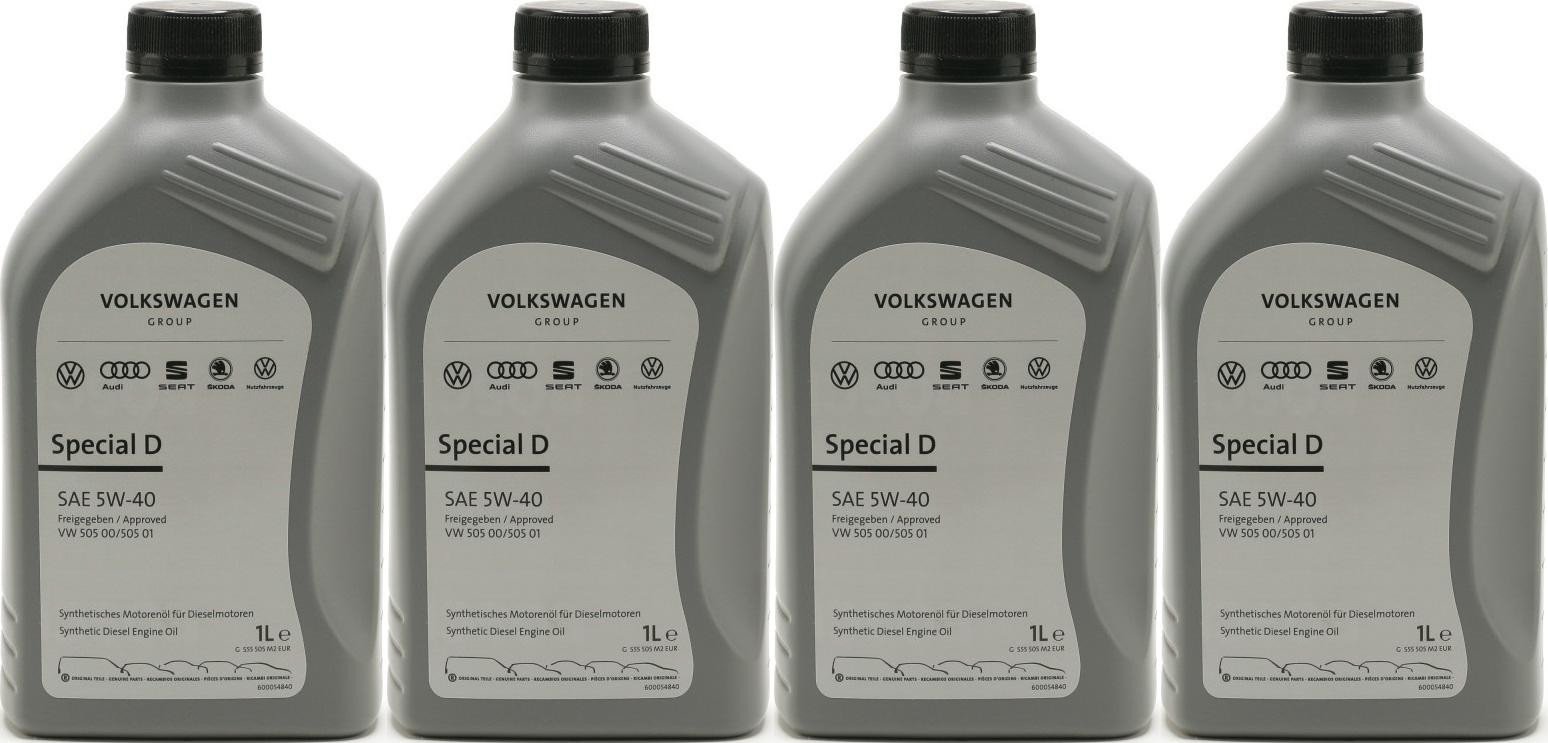 Original VW Special D SAE 5W-40 Motorenöl G052167M2 - 4x 1l = 4 Liter