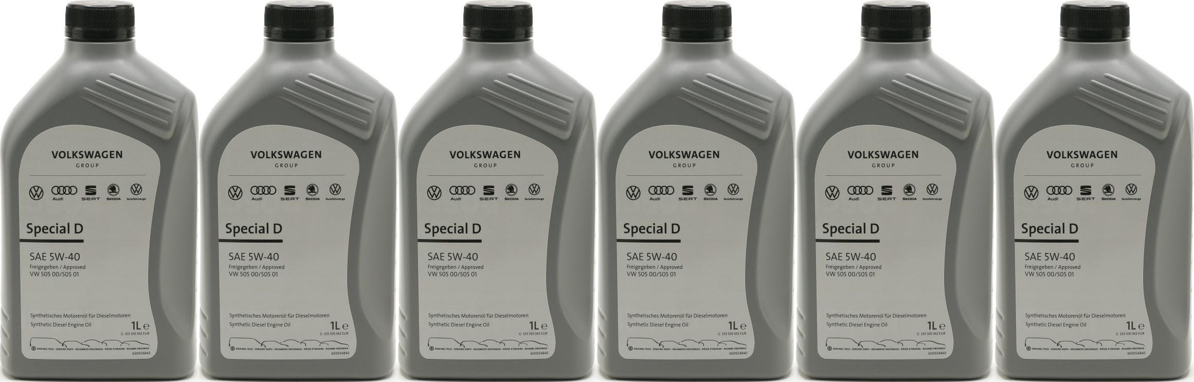 Original VW Special D SAE 5W-40 Motorenöl G052167M2 - 6x 1l = 6 Liter