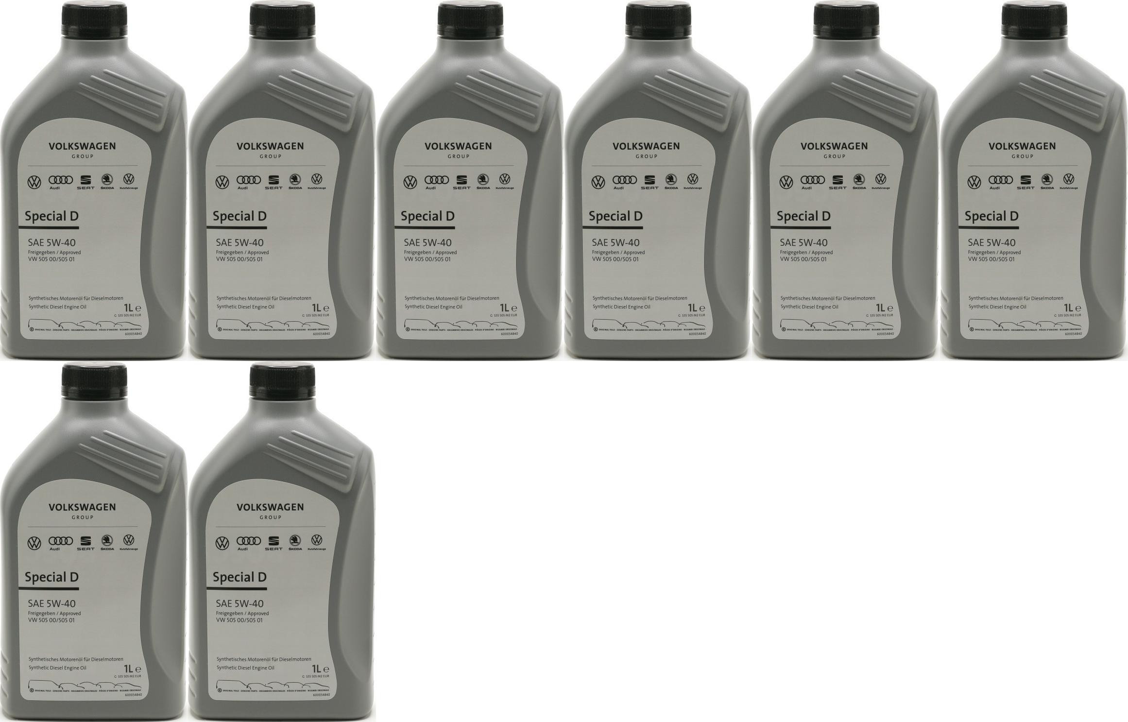 Original VW Special D SAE 5W-40 Motorenöl G052167M2 - 8x 1l = 8 Liter