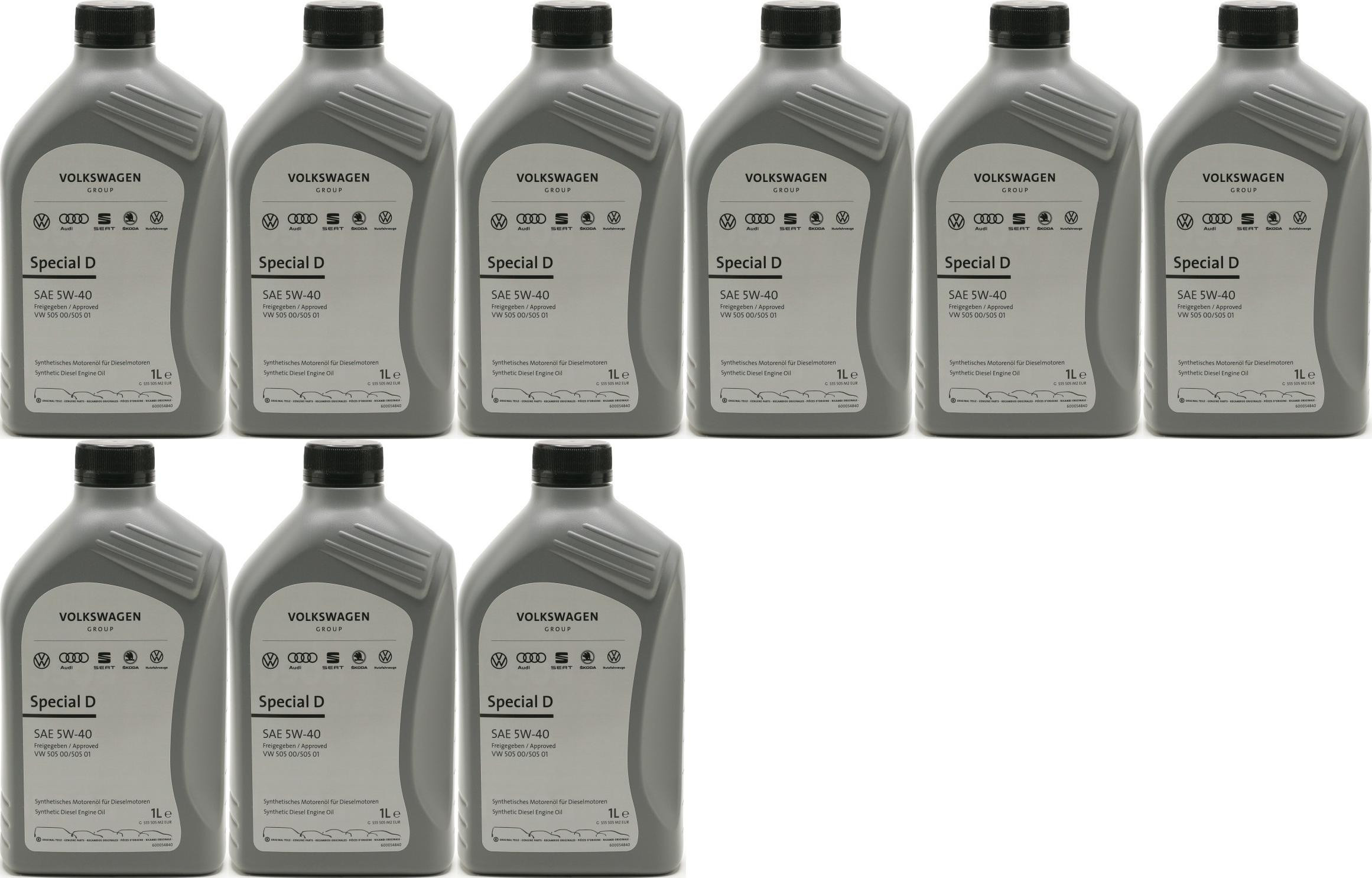 Original VW Special D SAE 5W-40 Motorenöl G052167M2 - 9x 1l = 9 Liter