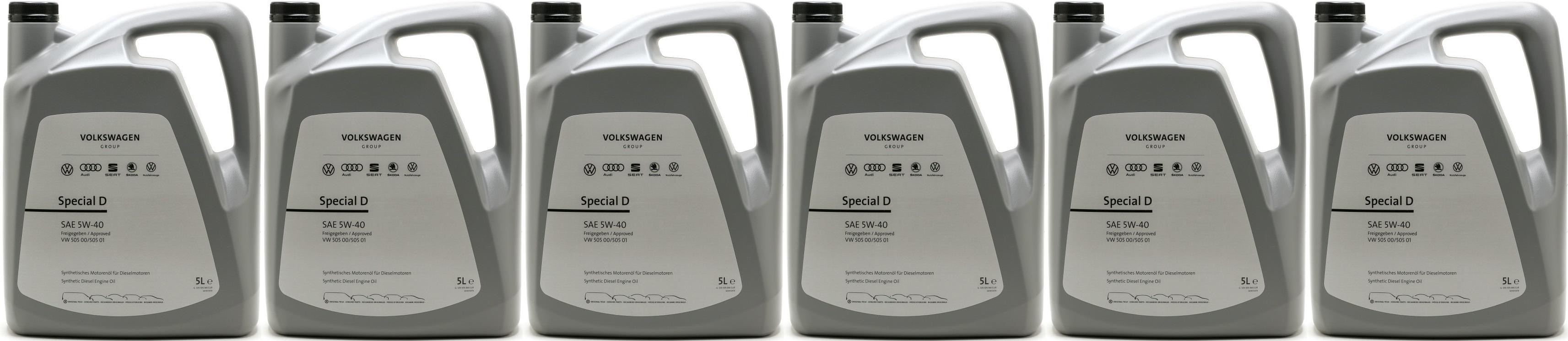 Original VW Special D SAE 5W-40 Motorenöl G 052 167 M4 6x 5 = 30 Liter