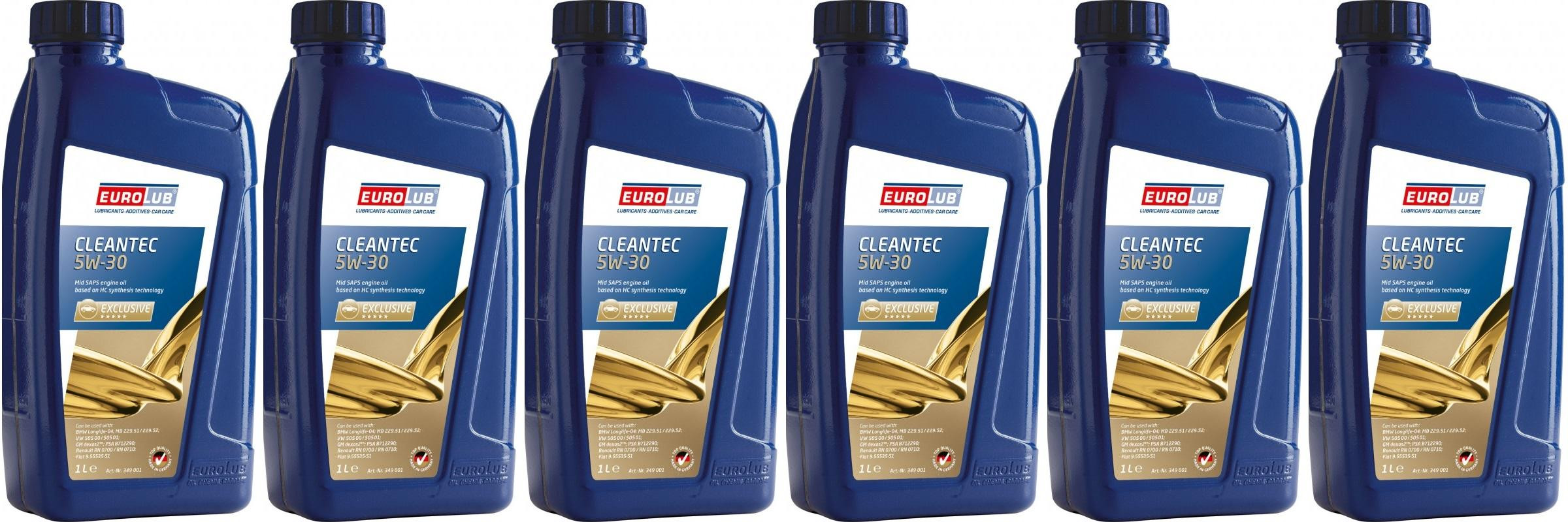 EUROLUB CLEANTEC 5W-30 Motoröl 6x 1l = 6 Liter