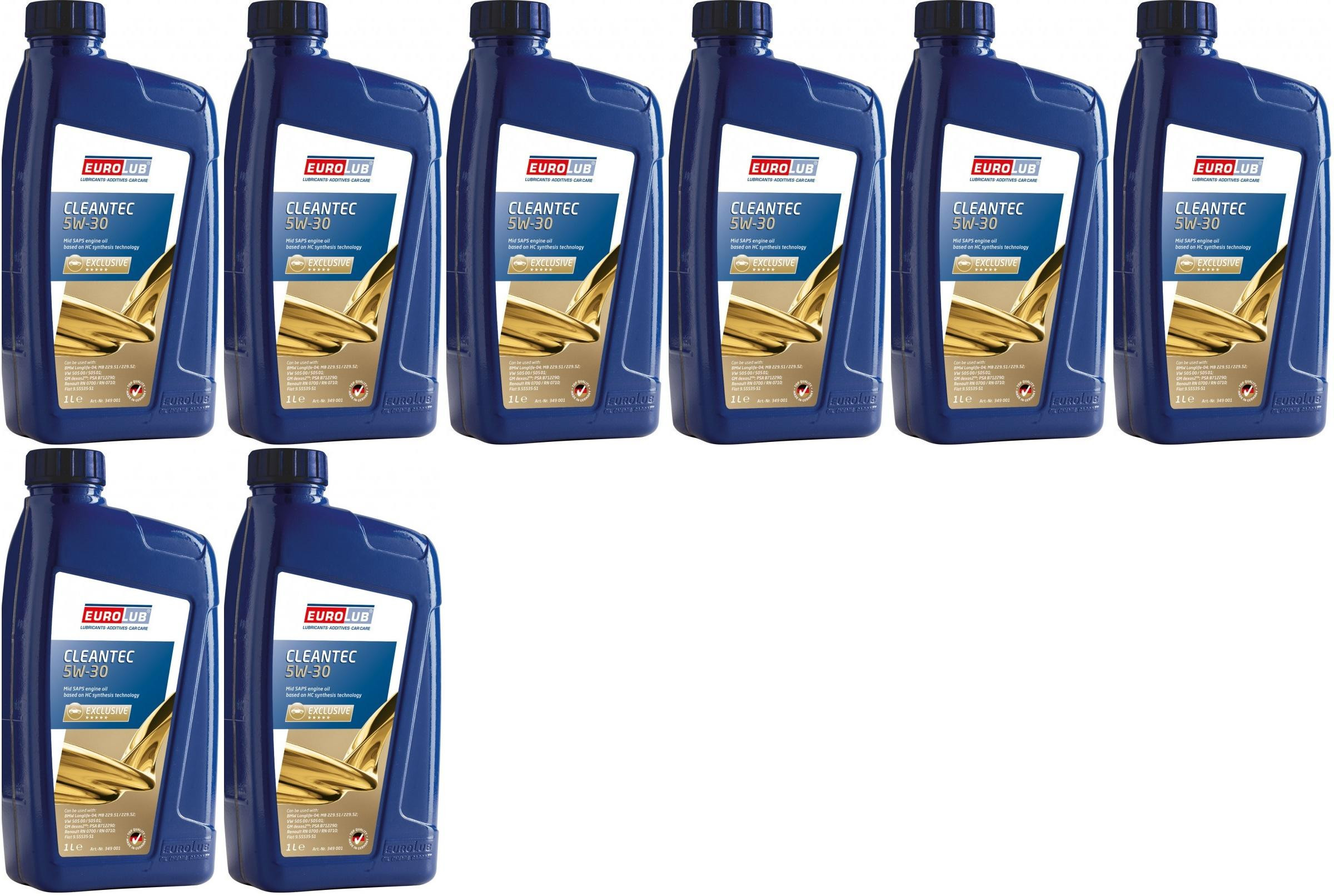 EUROLUB CLEANTEC 5W-30 Motoröl 8x 1l = 8 Liter