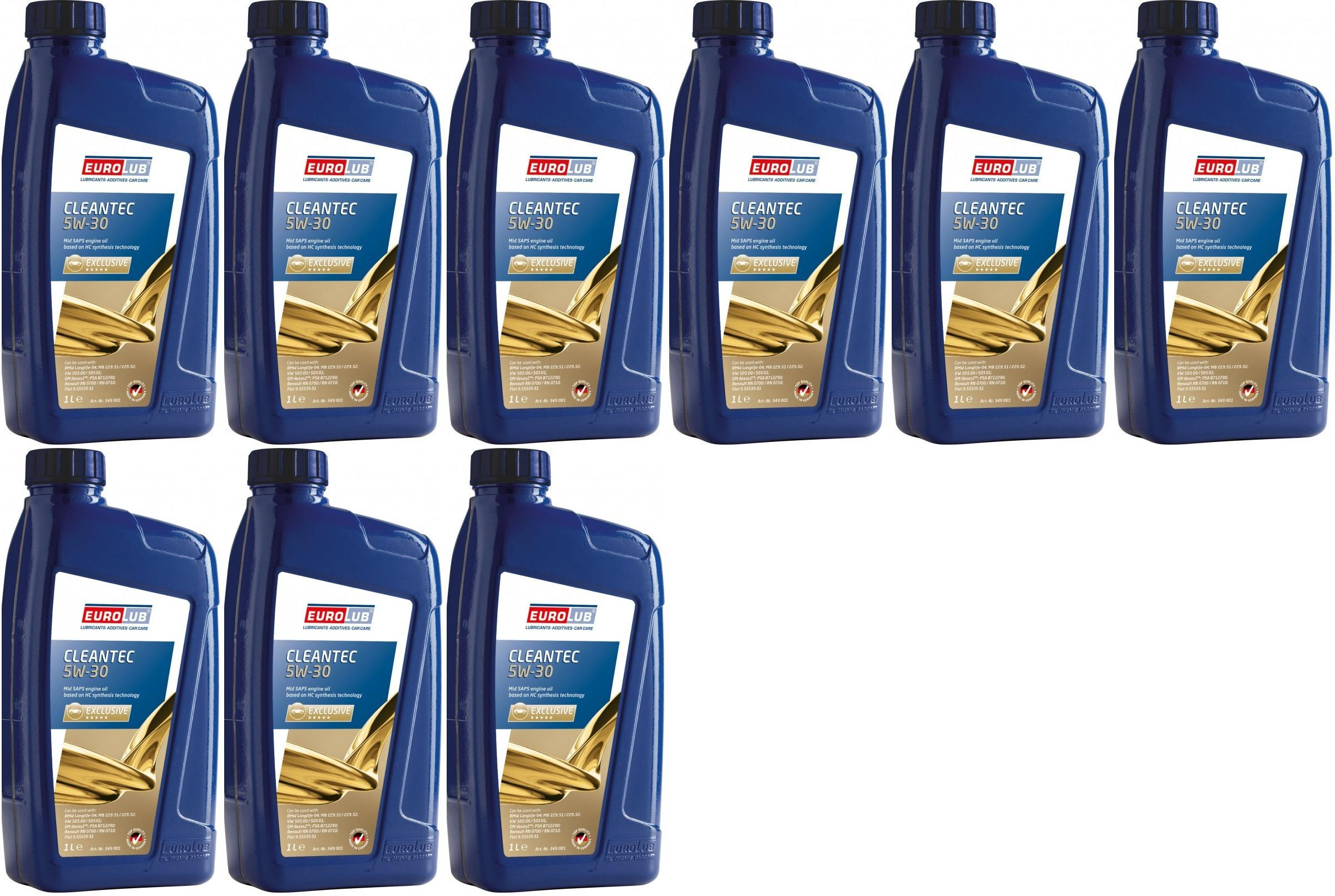 EUROLUB CLEANTEC 5W-30 Motoröl 9x 1l = 9 Liter