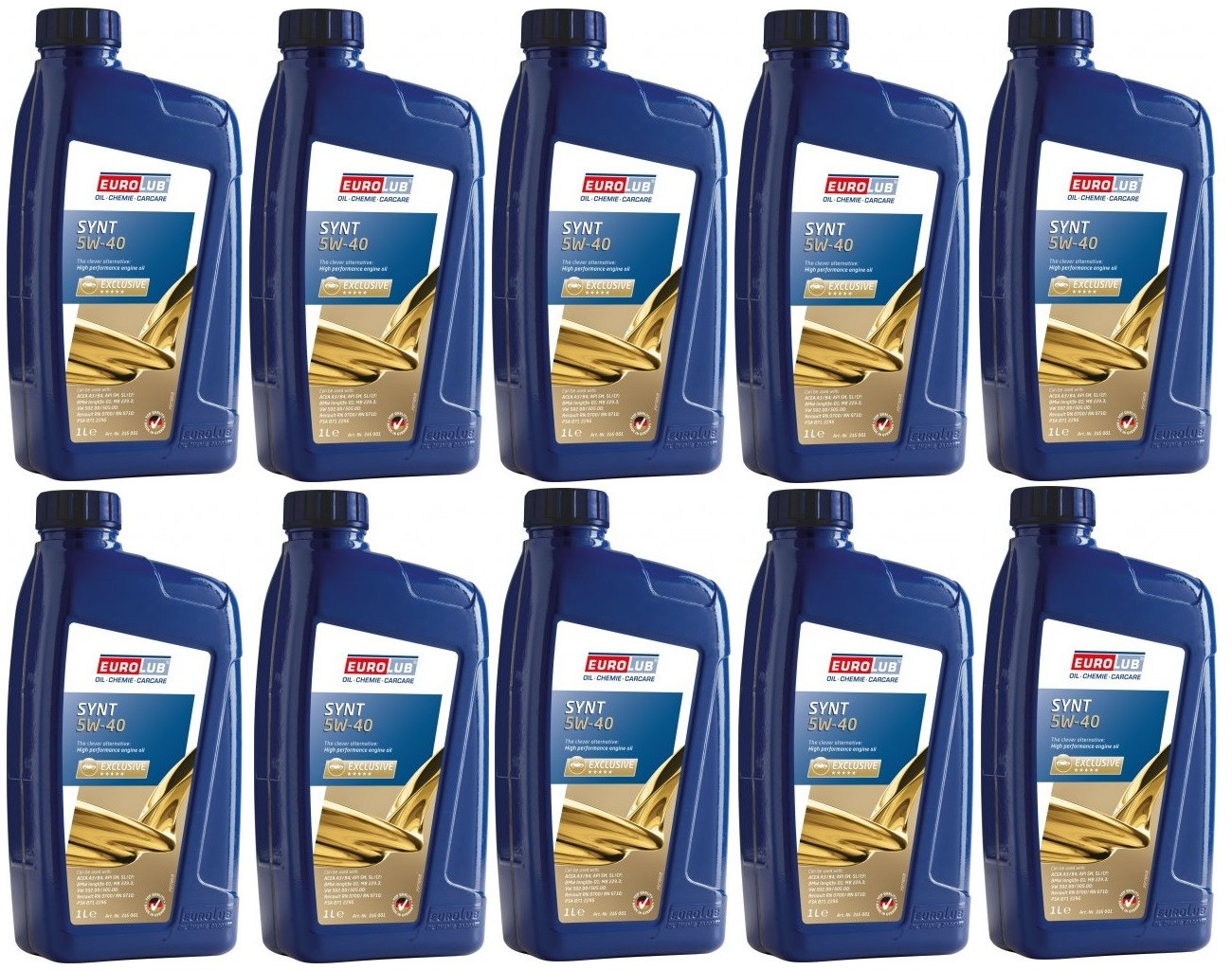 EUROLUB SYNT 5W-40 Motoröl 10x 1l = 10 Liter