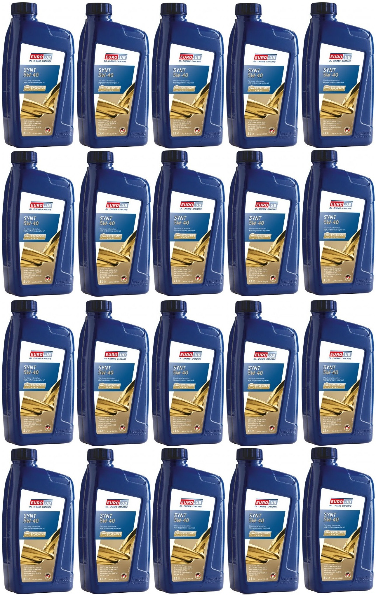 EUROLUB SYNT 5W-40 Motoröl 20x 1l = 20 Liter