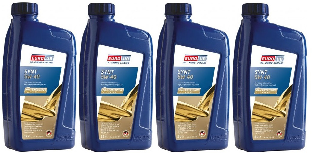 EUROLUB SYNT 5W-40 Motoröl 4x 1l = 4 Liter
