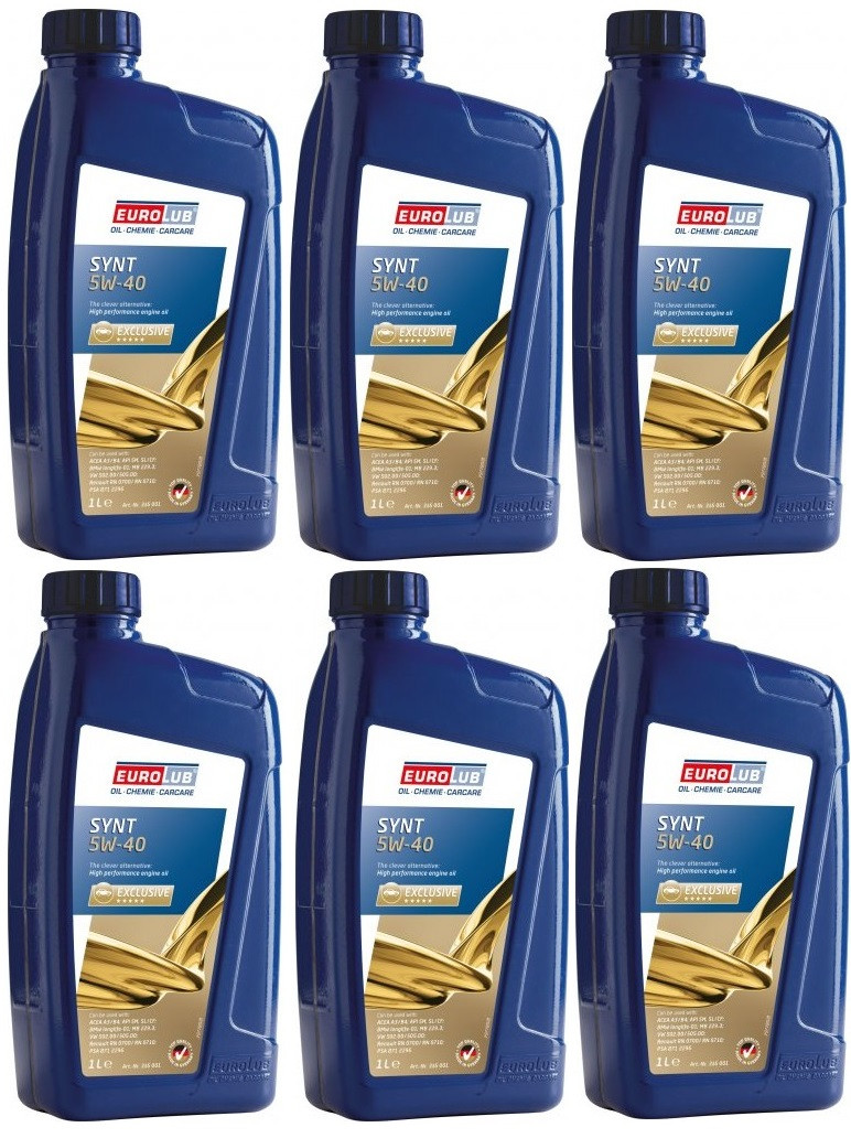EUROLUB SYNT 5W-40 Motoröl 6x 1l = 6 Liter