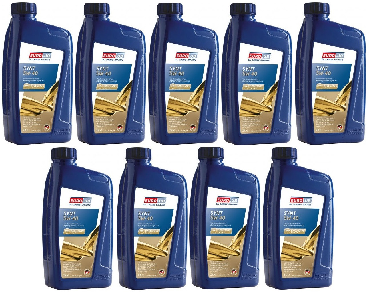 EUROLUB SYNT 5W-40 Motoröl 9x 1l = 9 Liter