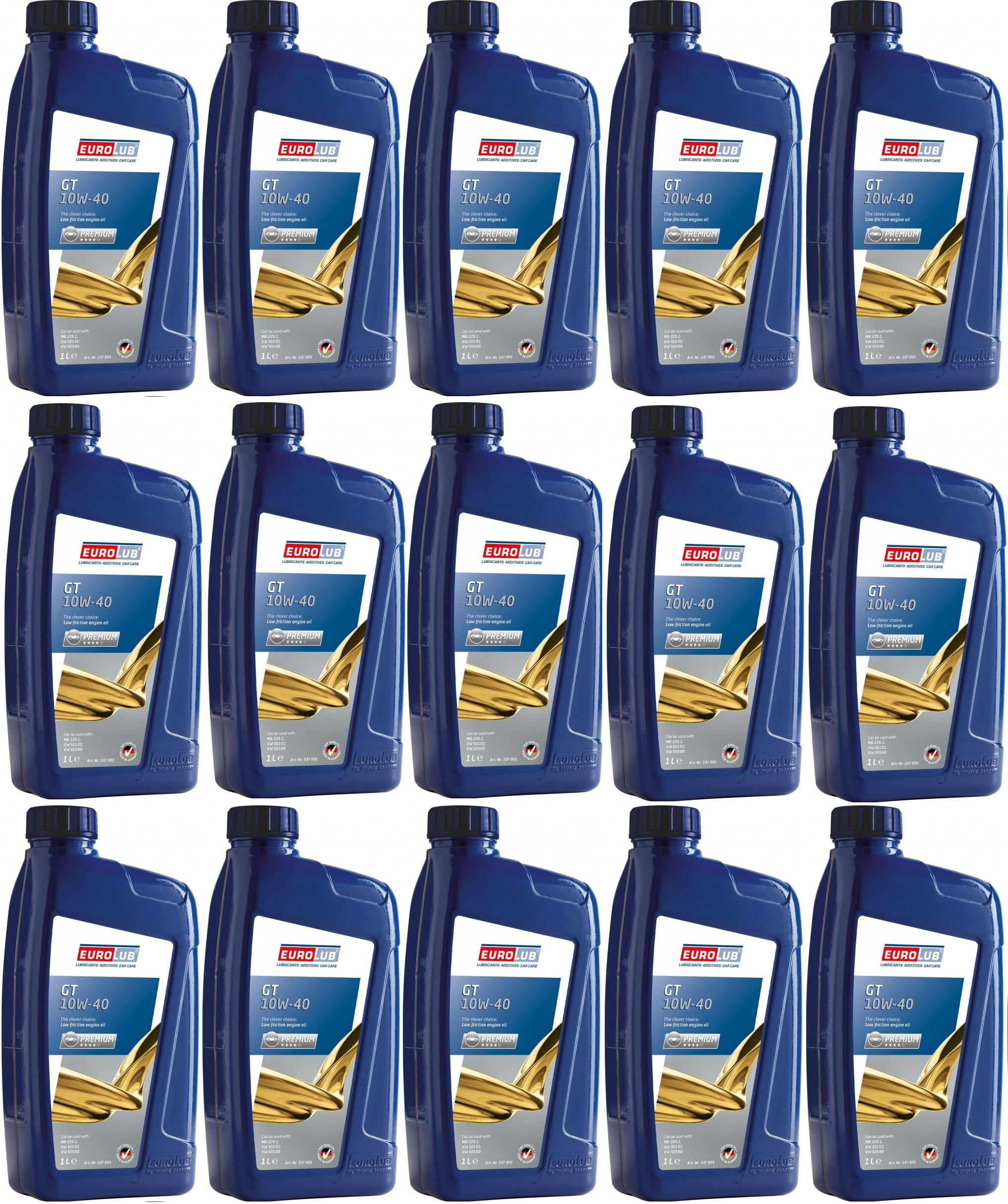 EUROLUB GT 10W-40 Diesel & Benziner Motoröl 15x 1l = 15 Liter