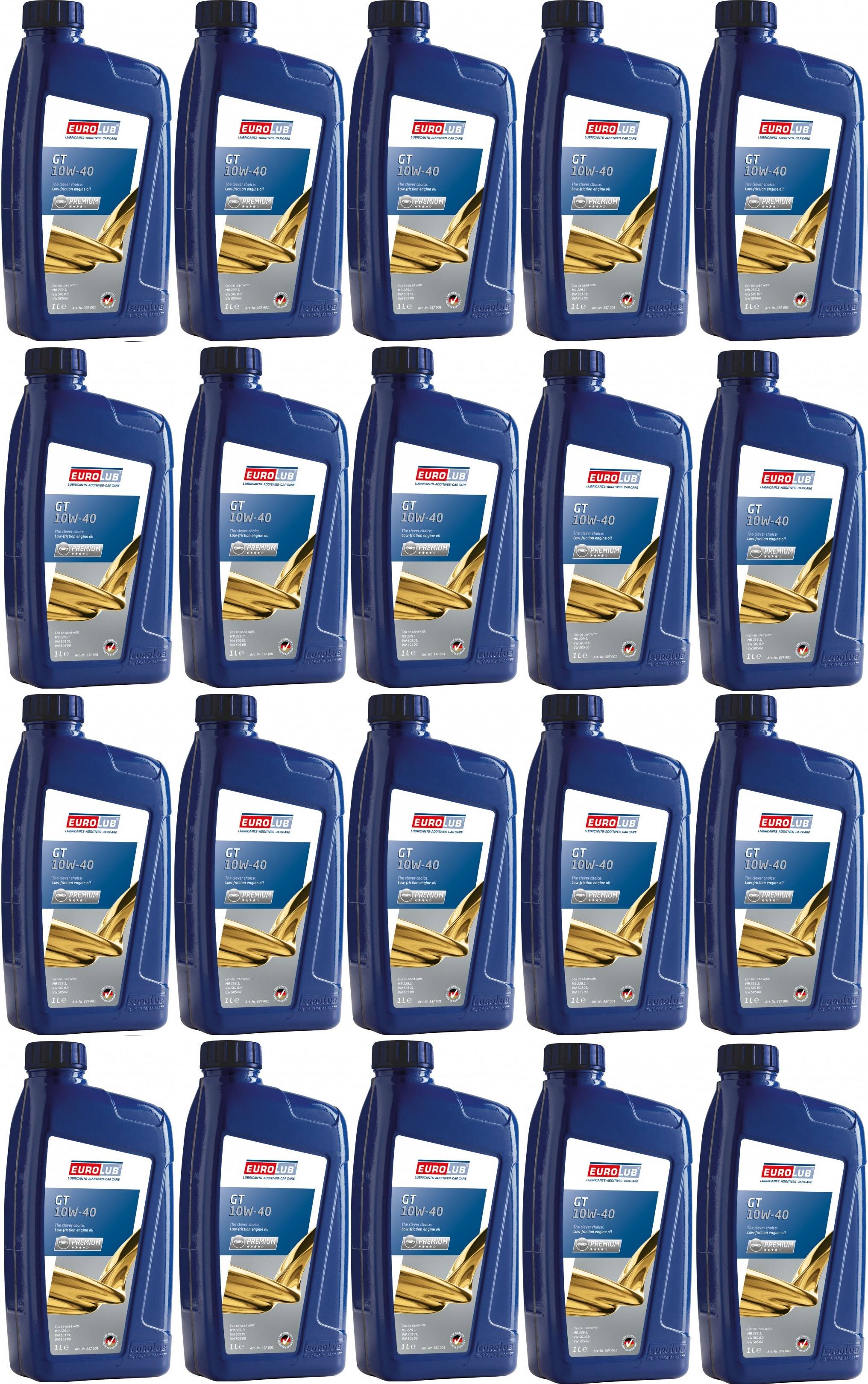 EUROLUB GT 10W-40 Diesel & Benziner Motoröl 20x 1l = 20 Liter