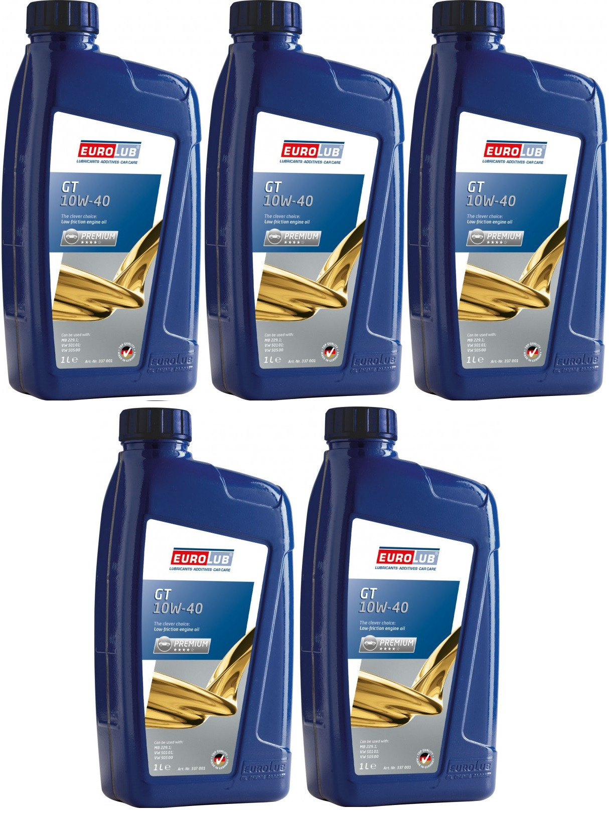 EUROLUB GT 10W-40 Diesel & Benziner Motoröl 5x 1l = 5 Liter
