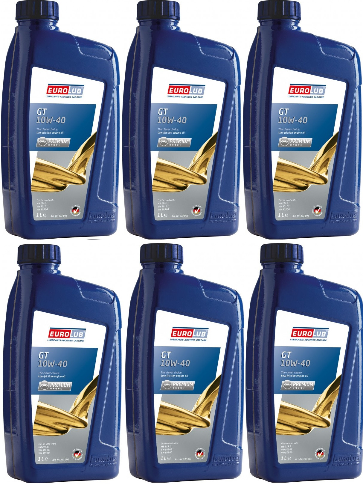 EUROLUB GT 10W-40 Diesel & Benziner Motoröl 6x 1l = 6 Liter