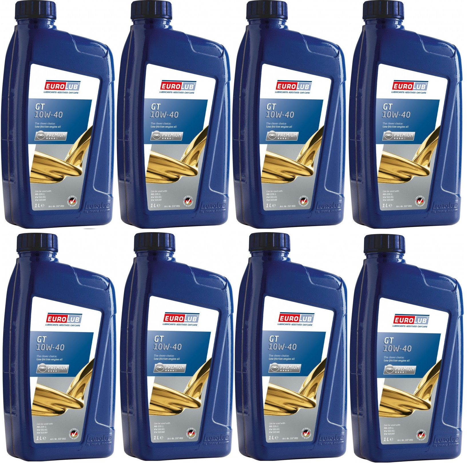 EUROLUB GT 10W-40 Diesel & Benziner Motoröl 8x 1l = 8 Liter