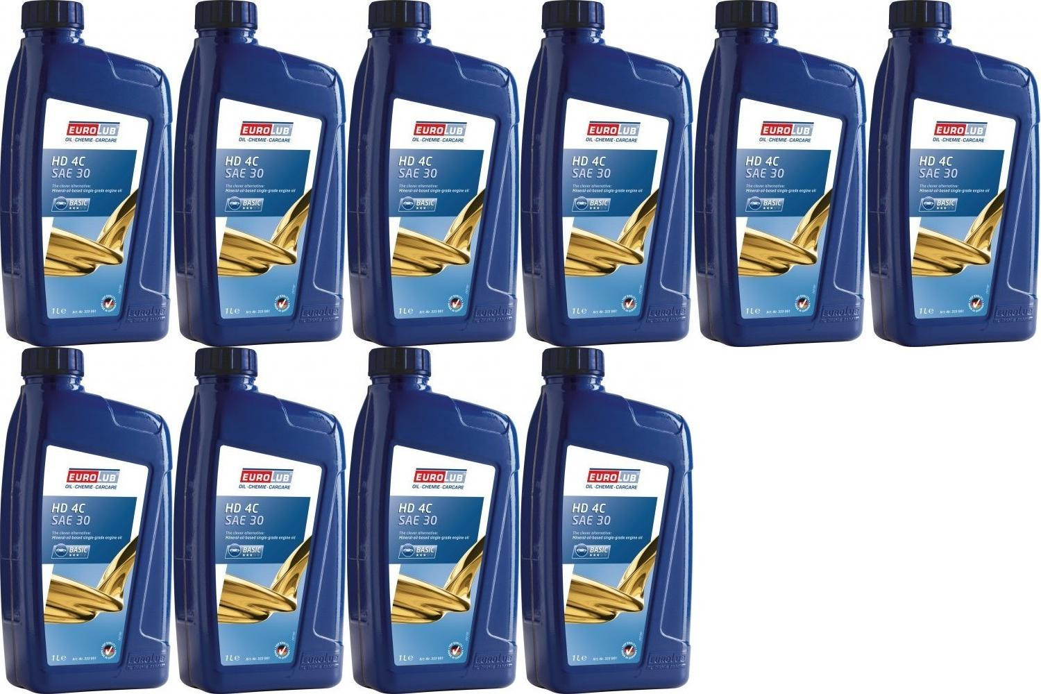 EUROLUB HD 4C SAE 30 Rasenmäheröl 10x 1l = 10 Liter