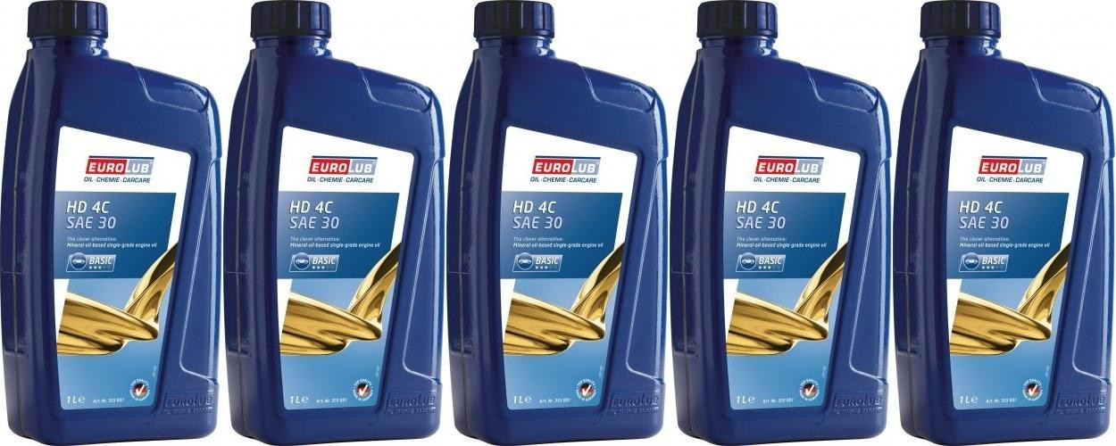 EUROLUB HD 4C SAE 30 Rasenmäheröl 5x 1l = 5 Liter