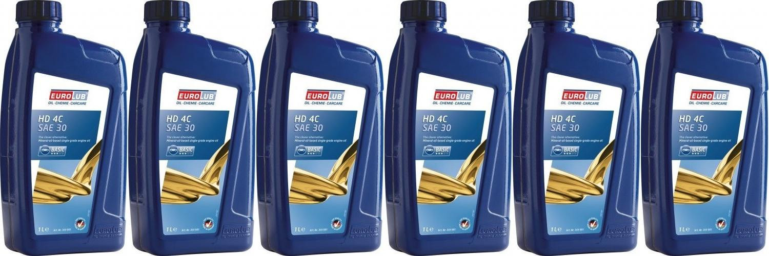 EUROLUB HD 4C SAE 30 Rasenmäheröl 6x 1l = 6 Liter