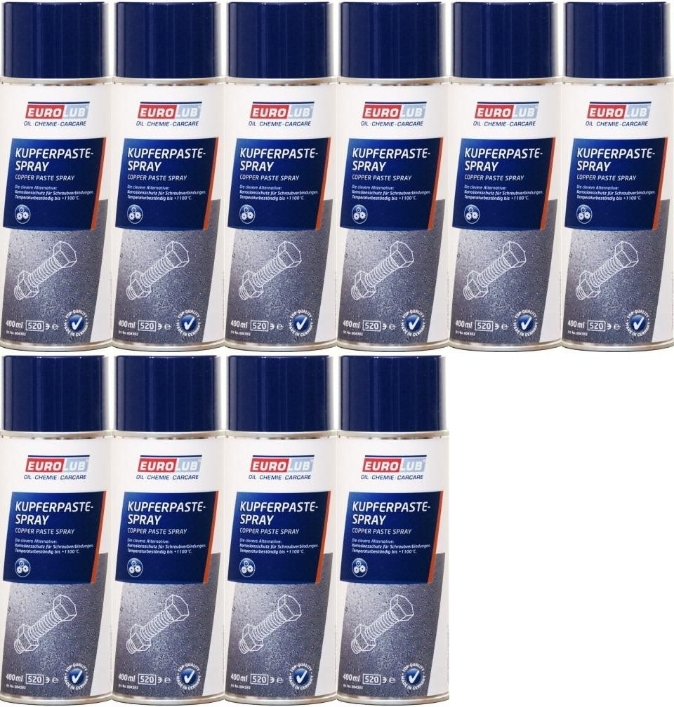 Eurolub Kupferpaste Spray 10x 400 Milliliter