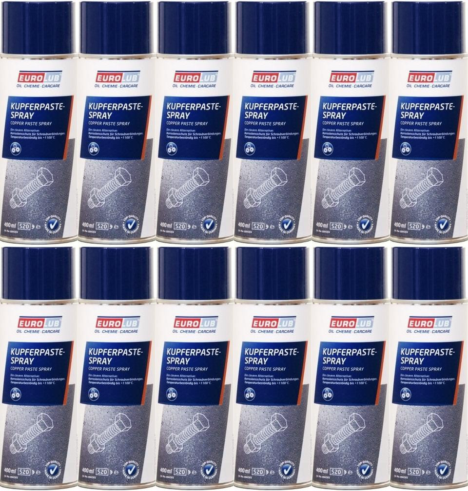 Eurolub Kupferpaste Spray 12x 400 Milliliter