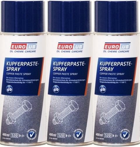 Eurolub Kupferpaste Spray 3x 400 Milliliter