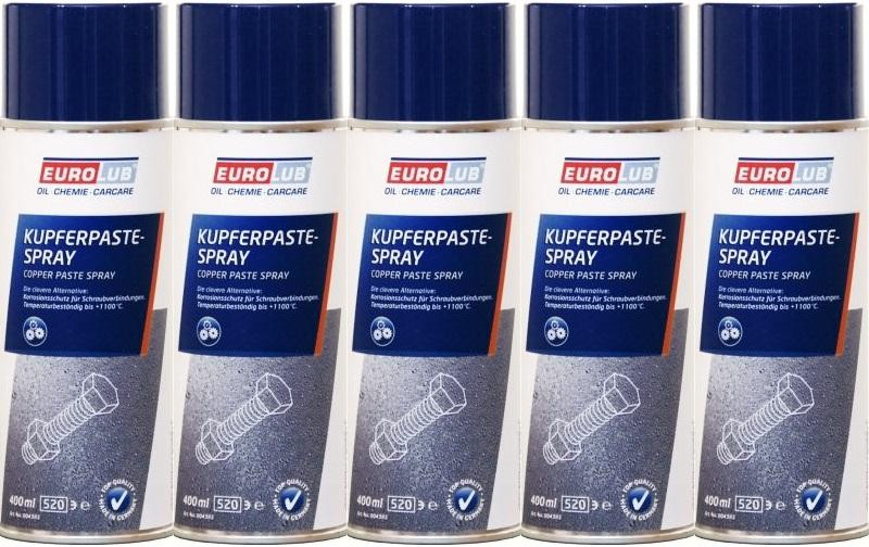 Eurolub Kupferpaste Spray 5x 400 Milliliter