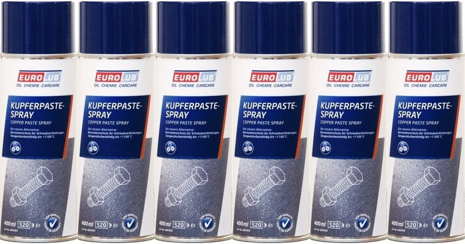 Eurolub Kupferpaste Spray 6x 400 Milliliter