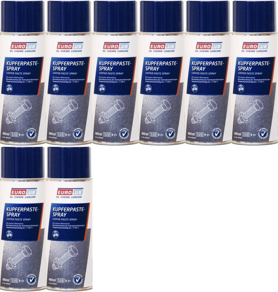 Eurolub Kupferpaste Spray 8x 400 Milliliter